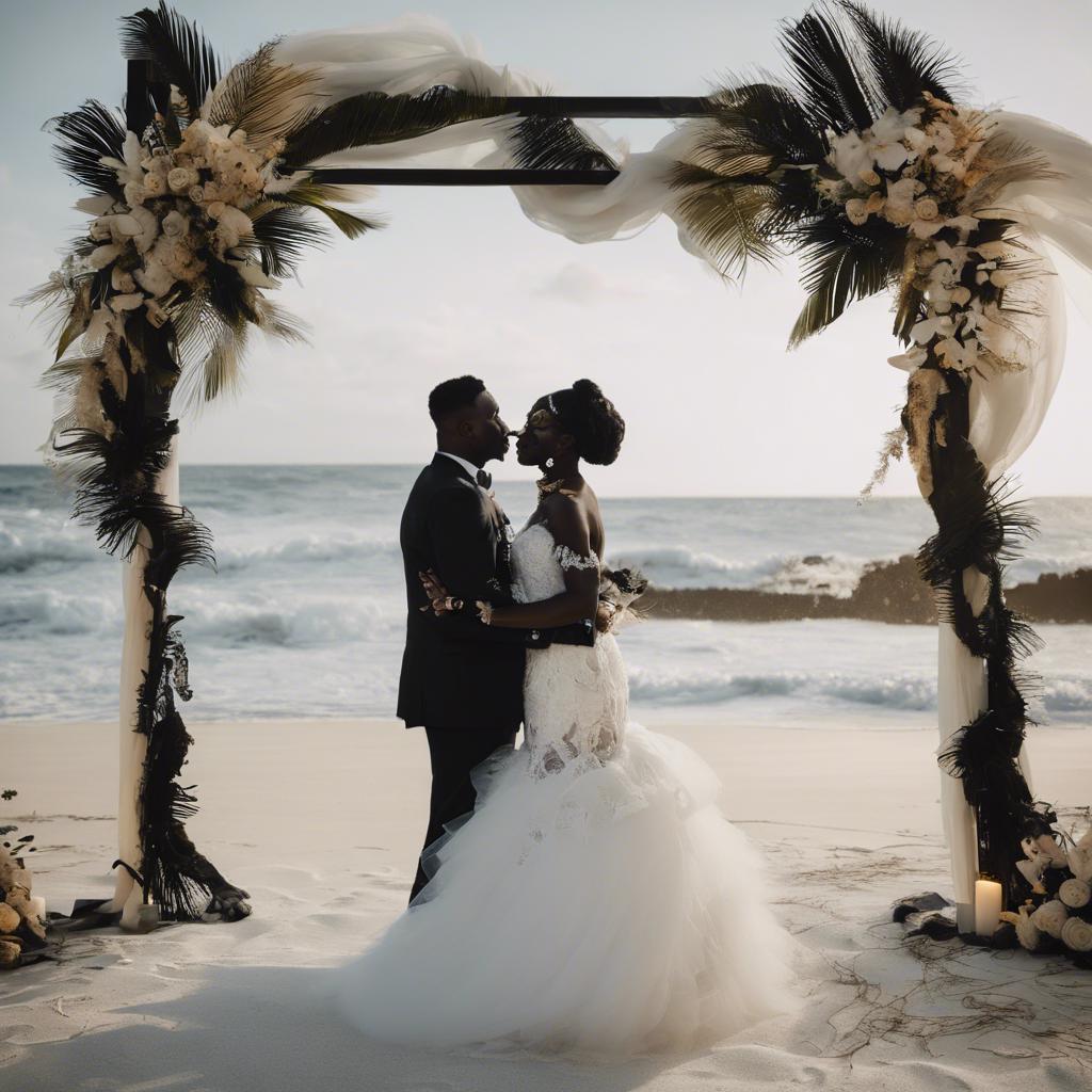 The Enchanting Allure of Ebony Sands: Indulging in the Mysterious Charm of Black Beach Weddings