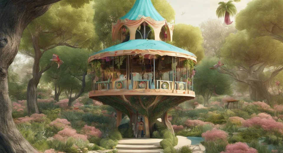 Whimsical Haven: Discover the Enchanting Pavilion Among the Trees
