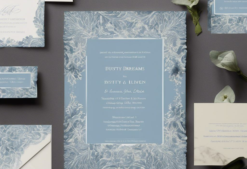 Dusty Dreams: Captivating the Elegance of Dusty Blue Wedding Invitations