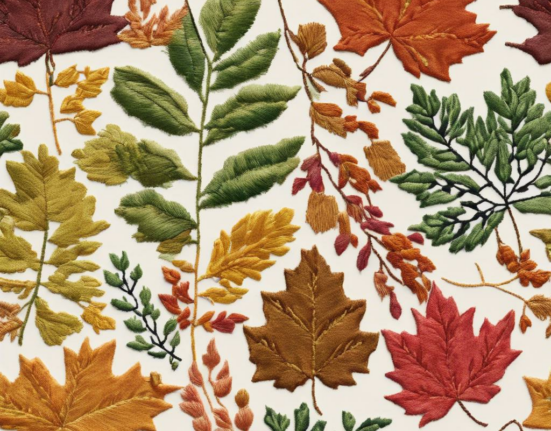 Foliage Delights: Captivating Fall Embroidery Inspirations