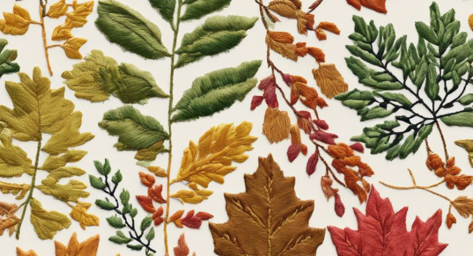 Foliage Delights: Captivating Fall Embroidery Inspirations