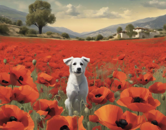 Blooming Serenity: Poppies, Nature’s Canine Comfort
