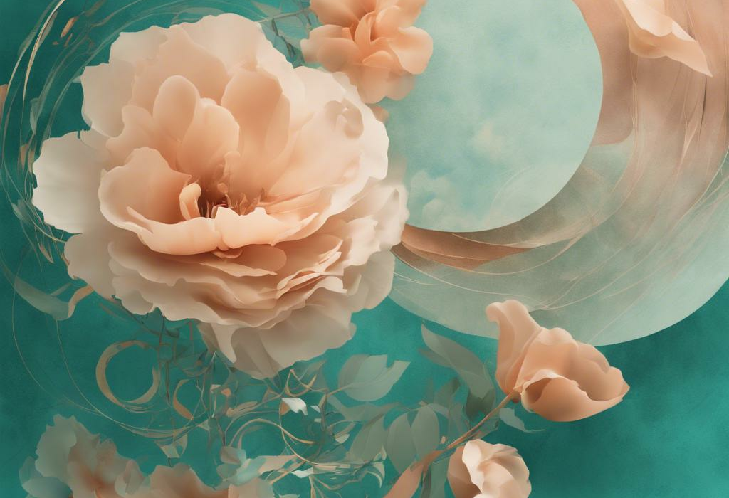 A Dreamy Symphony: Exploring the Enchanting Teal and Peach Harmony!