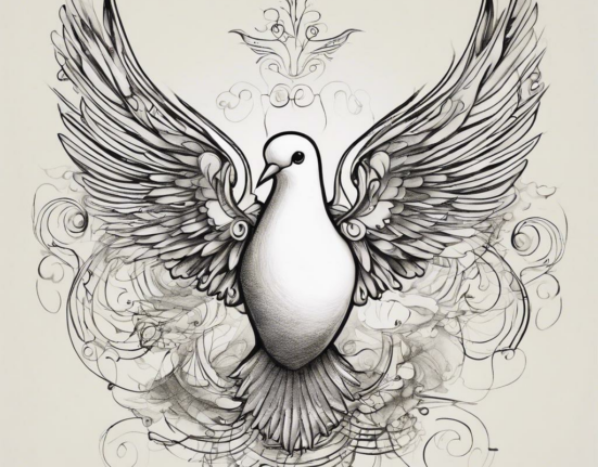 Whimsical Wings: Captivating Dove Tattoo Designs with Heavenly Clouds