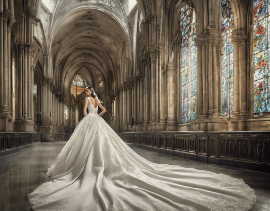 Sweeping Elegance: Mesmerizing Cathedral Train Wedding Gowns