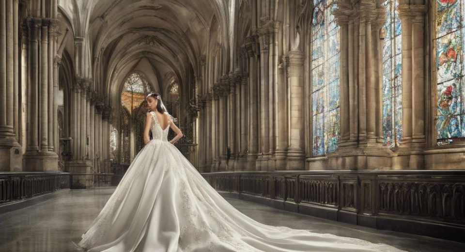Sweeping Elegance: Mesmerizing Cathedral Train Wedding Gowns