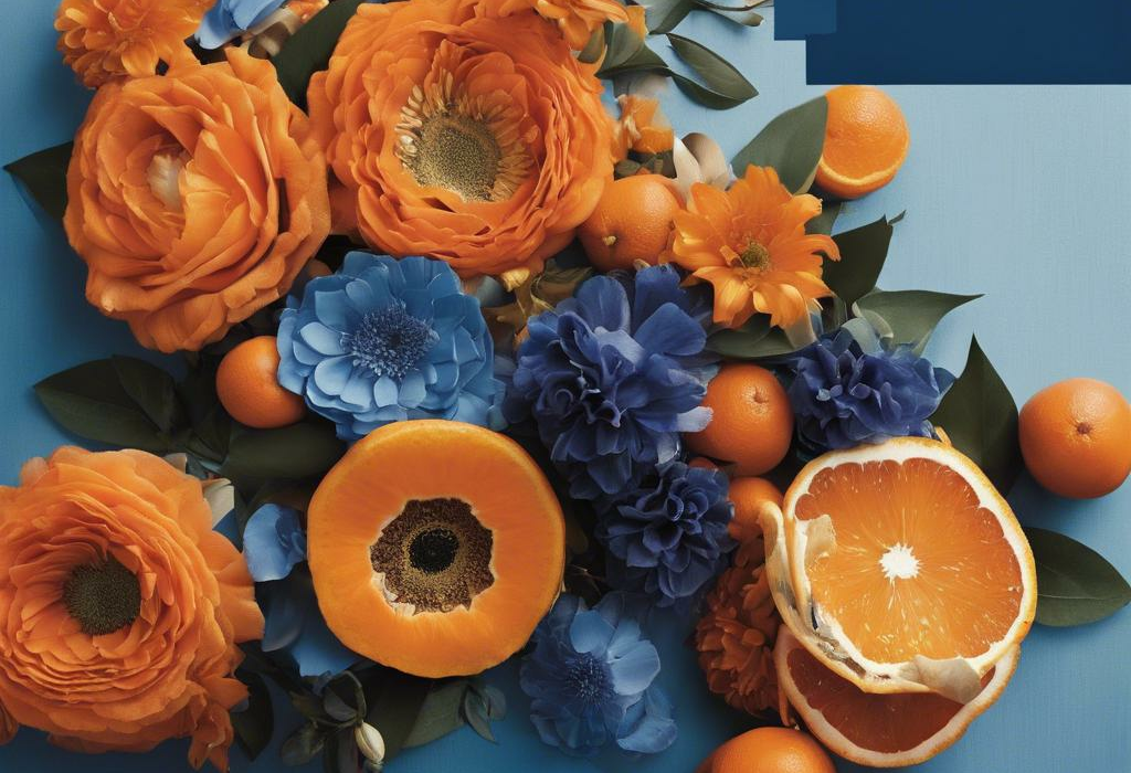 Blending Beauty: Orange & Blue Wedding Color Palette