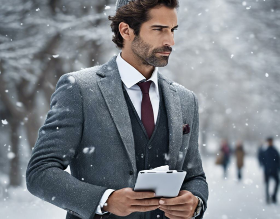 Frosty Chic: Winter Business Casual Men