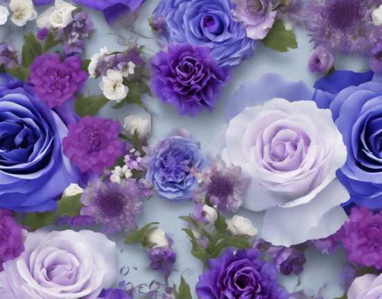 Dreamy Blue and Purple Wedding Blooms